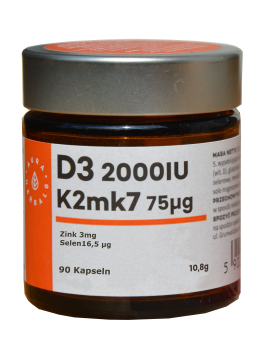 Vitamin D3, K2, Zink, Selen, 90 Tabletten, für intaktes Immunsystem, gegen Osteoporose, gegen Grippe und Erkältung